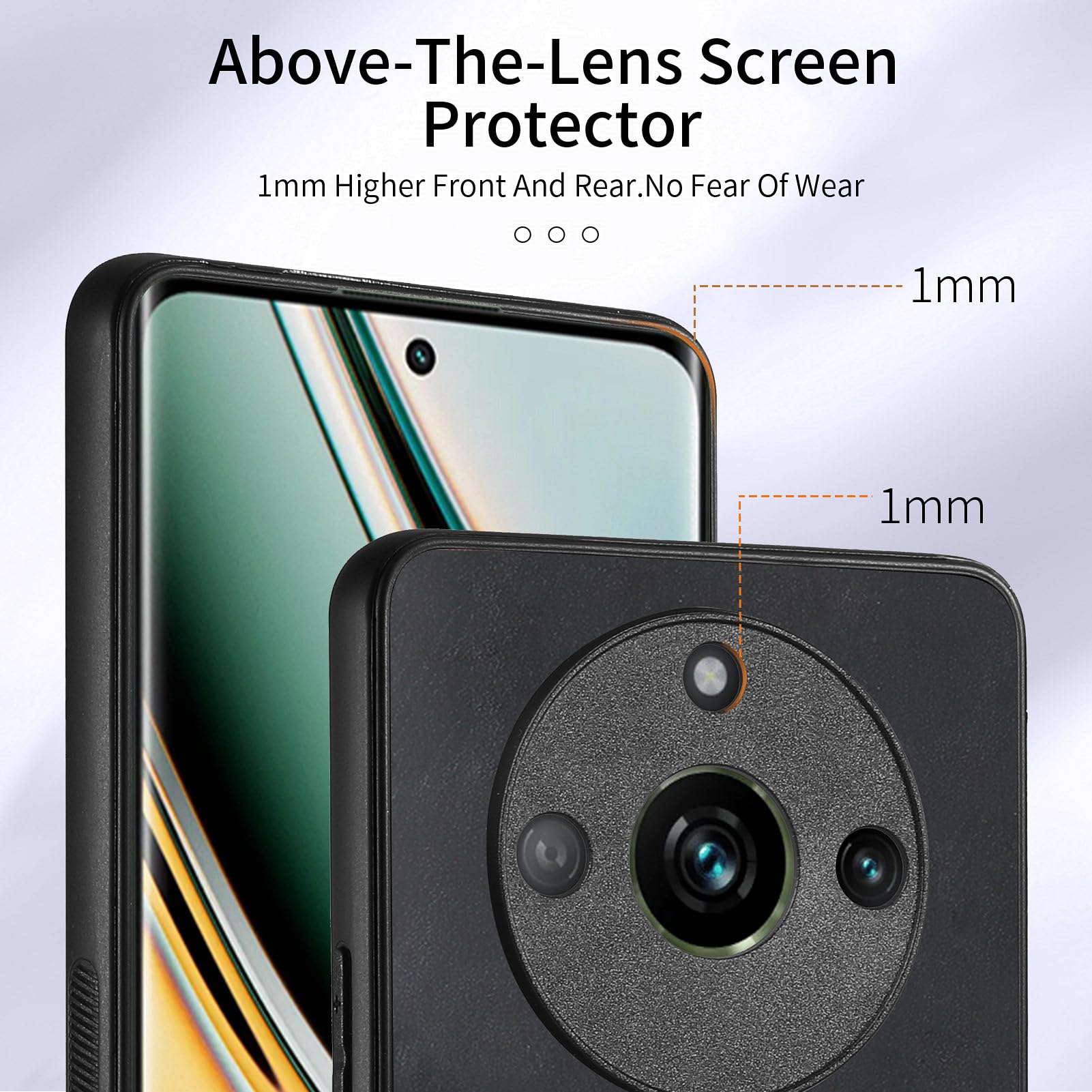 MOJIA Cover per Realme 11 PRO 5G/ Realme 11 PRO+ (Plus) 5G, Custodia Ultra Sottile Porta Carte, Copertura per Telefono in TPU, Guscio Multifunzionale con Supporto ad Anello. Nero