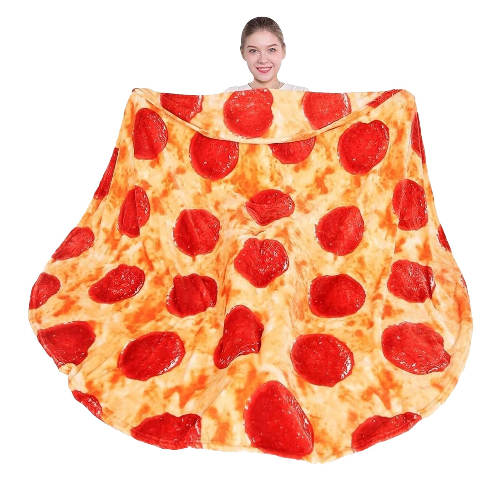 Couverture de canapé pizza plaid lit flanelle doux original pour chambre et camping