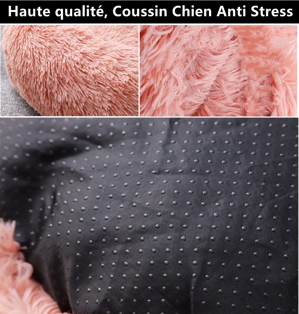 Rngcpto Orthopädisches Hundebett Rund – Anti-Stress, Waschbar, XXL Für Große Hunde, Dunkelgrau