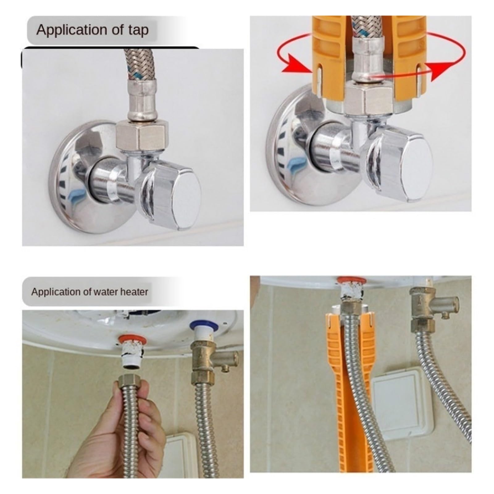 Llave sanitaria multifuncional, utilizada for desmontar manguitos guía del fondo del lavabo, tuberías de grifos y herramientas de instalación del fregadero.