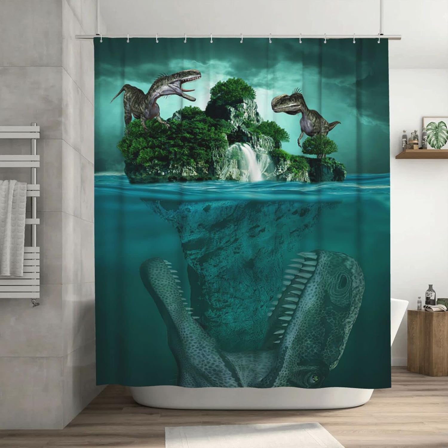 Beynepe Dinosaur Shower Curtain Dino Shower Curtain Home