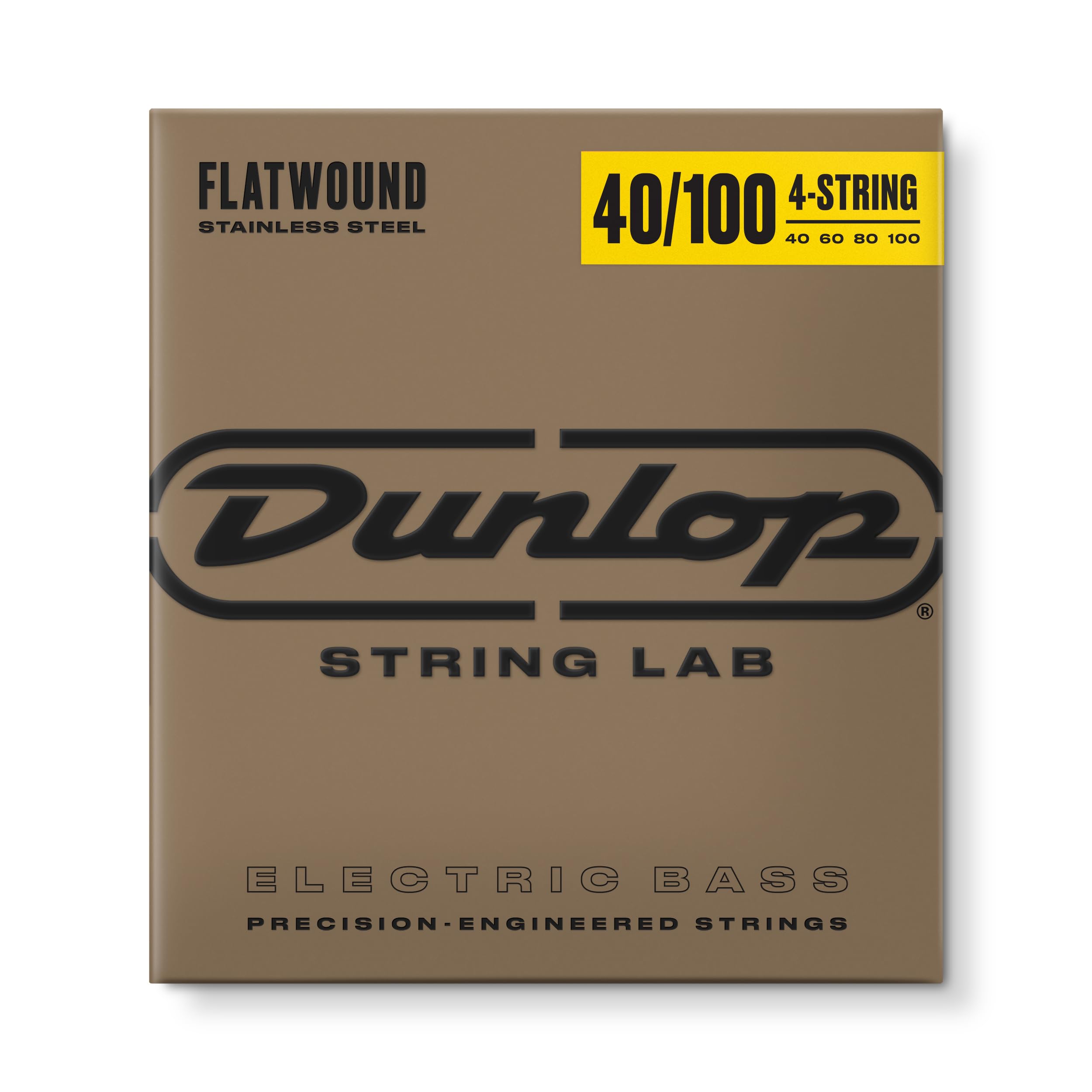 Dunlop DBFS40100 - zestaw strun basowych - płaskie siatki z długim Mensur 40-100