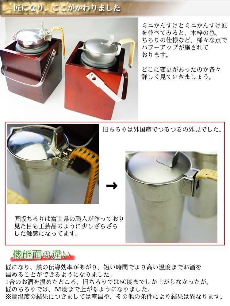 Amazon | 卓上酒燗器 ミニかんすけ・匠 （新タイプ） 135×135×H155mm 