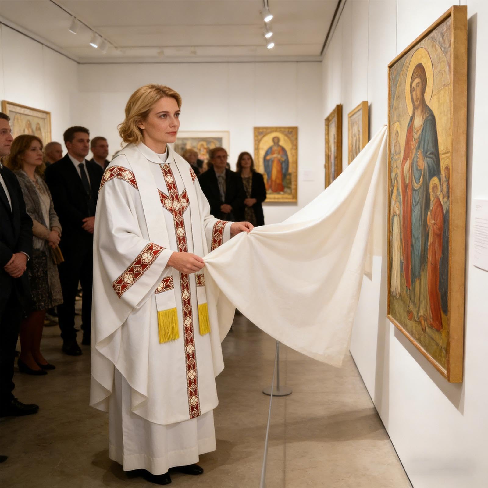 Strój Księdza Dla Mężczyzn Strój Kapłański Ornat Komża | Płaszcz Ojca Kostium na Mszę Dla Mężczyzn Do Modlitwy Kościelne Maskarady Karnawał Wesela Święta Imprezy