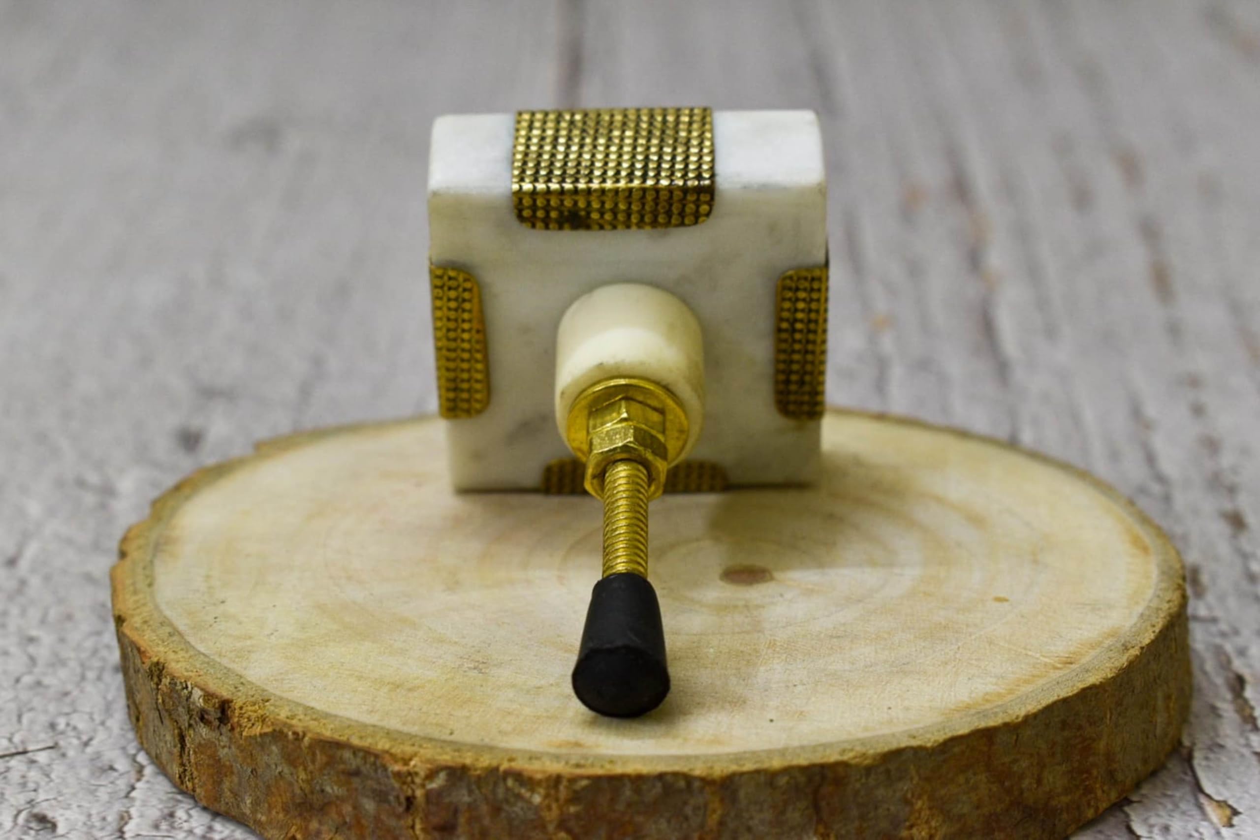 ARTISNO Square Marble Brass Knob, Modern Cabinet Knob, Decorative Hardware, Furniture Hardware, Cabinet Handles - Image 3