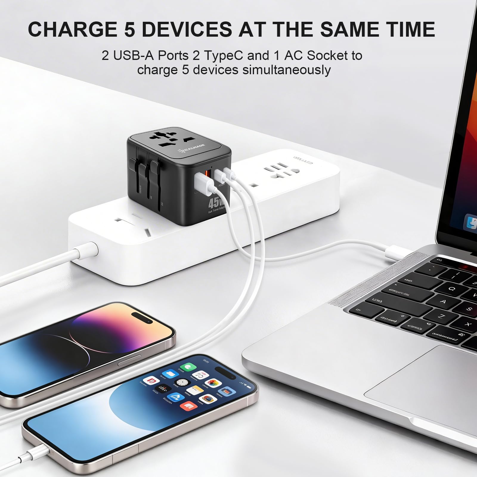 Adaptador Internacional 45W Negro