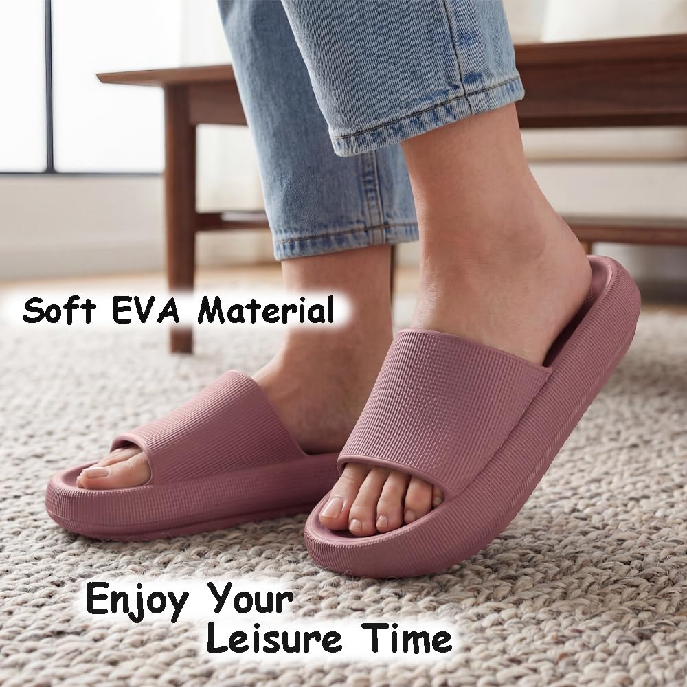 Donpapa Badeschuhe Damen Original Badeschlappen rutschfest Hausschuhe rutschfest Badelatschen Pantoletten Herren Sommer Cozy Schlappen