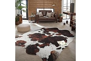 Faux Cowhide Area Rug, Animal Print Rug for Home Decorative