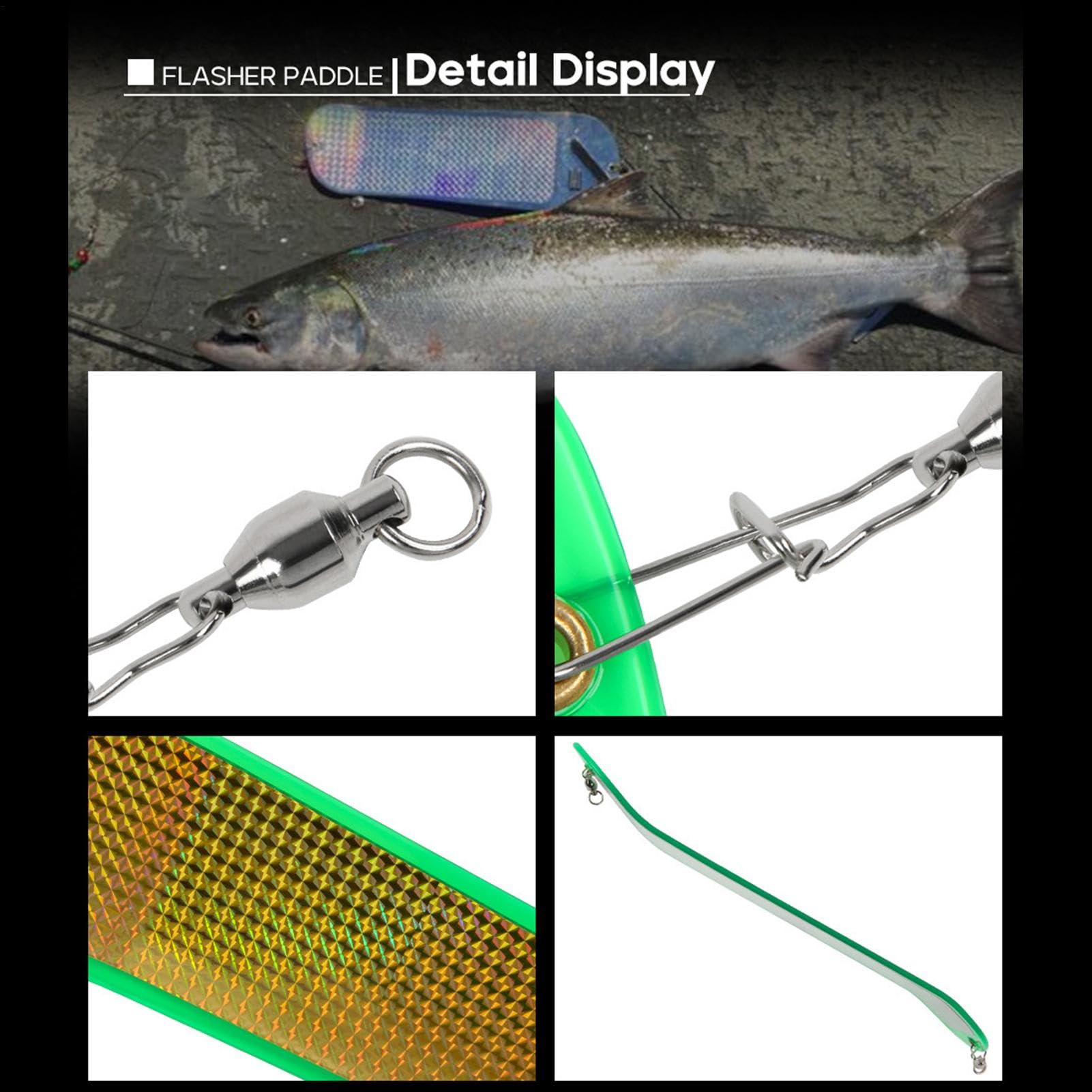 Zestaw wędkarski Flashers, przenośny podwodny wężyk Dodger, wysoka liczba połowów, rozmiar około 28 cm Dodger do trolingu, Anglii, głębokiego morza i wędkarstwa słodkowodnego 11 cali