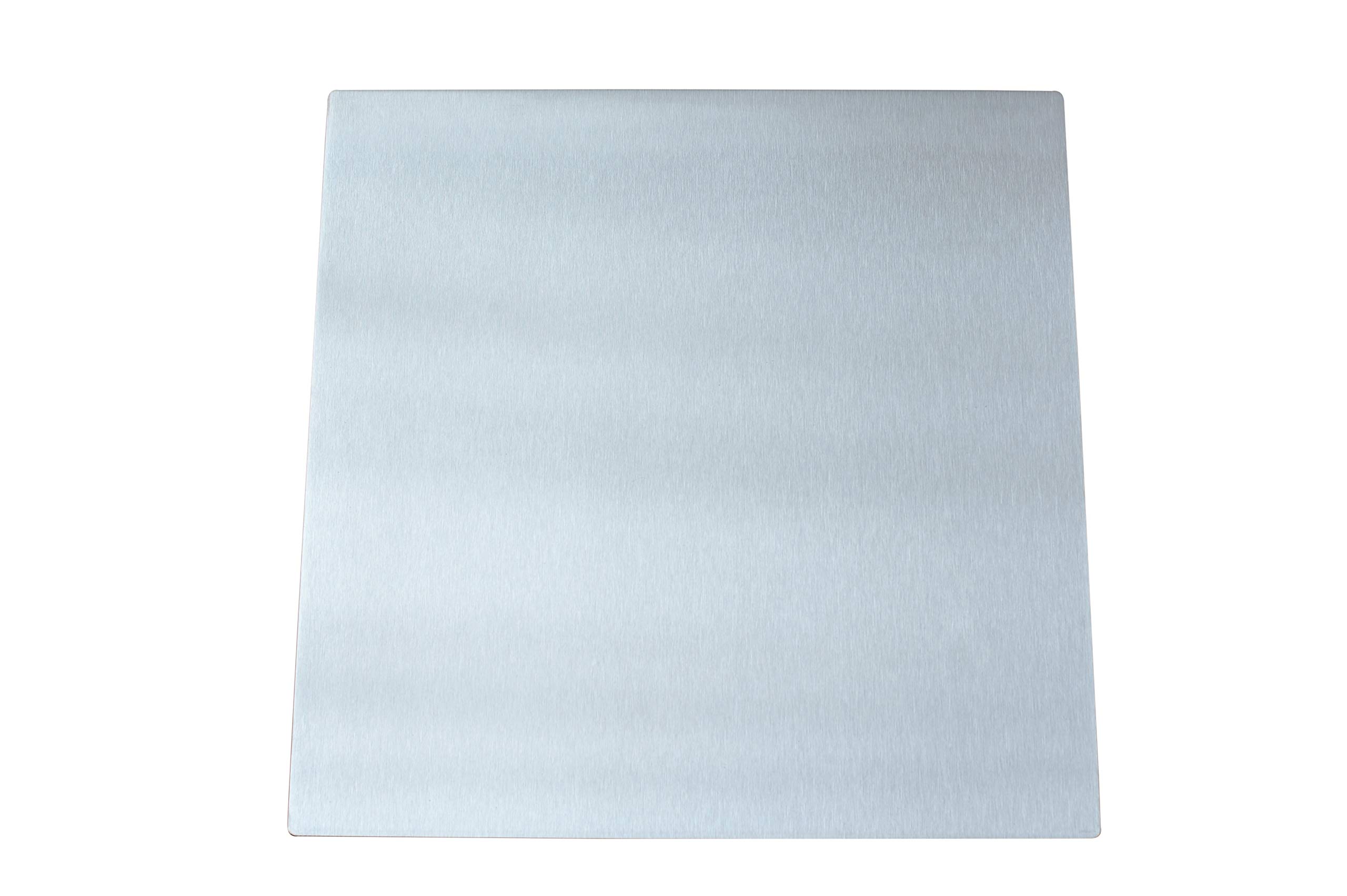 Stainless Steel Worktop Saver Chopping Board Round Edge (250mm x 250mm) (Includes non slip rubber feet)