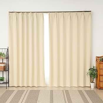 カーテン　100×120 ベージュ 遮光カーテン ＆Pet ソード ベージュ 100×178cm 2枚組