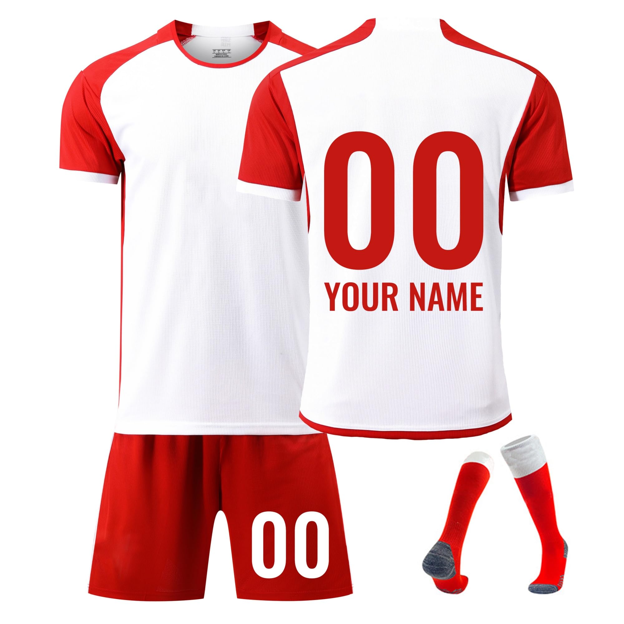 25/26 Home/away Football Kits For Kids & Adult, Personalized Names And Numbers, Football Shirts Shorts Socks Set(2324-Home)