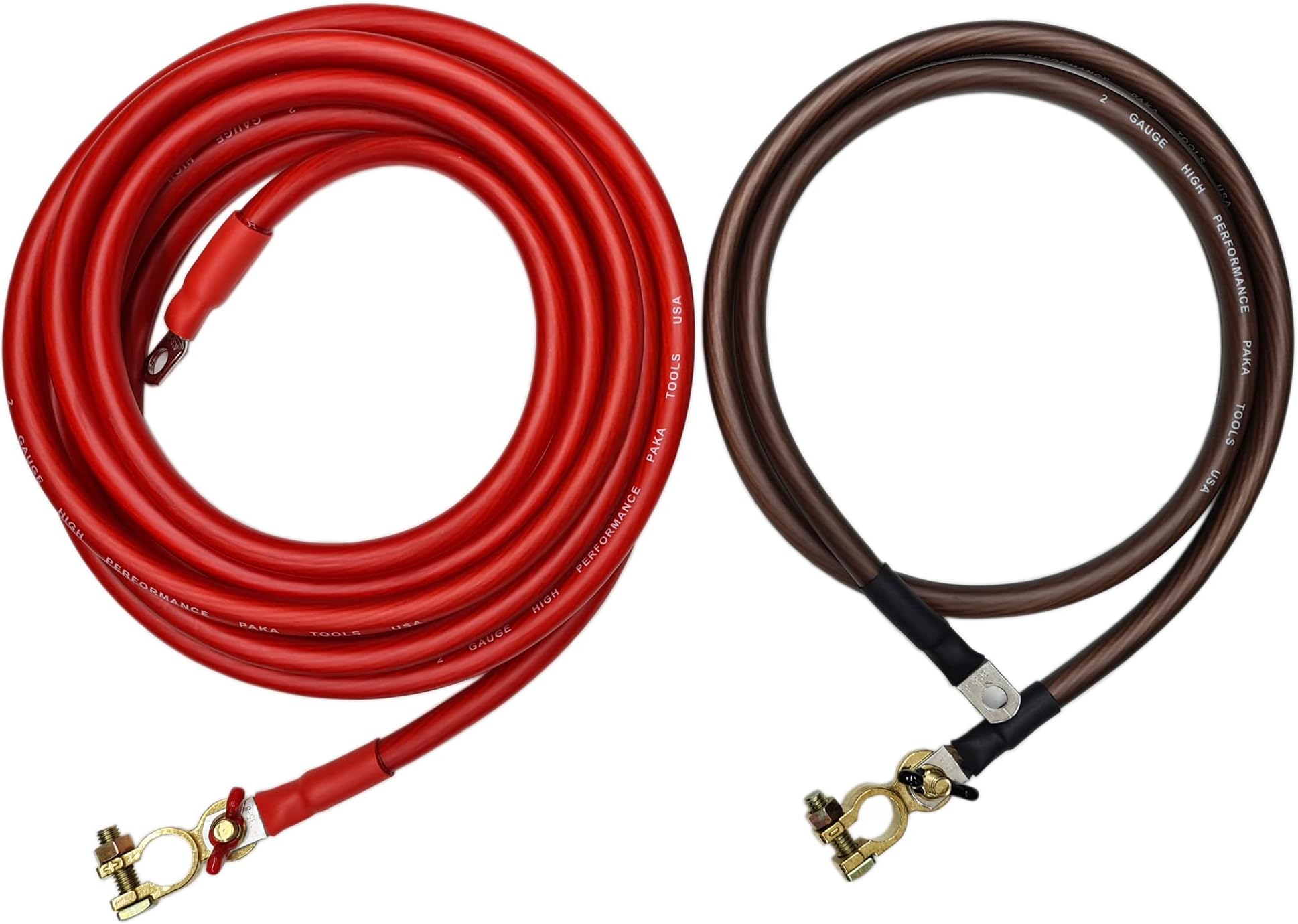 12ft Red 3ft Black Battery Cables Battery Relocation Kit With #4 AWG Welding Cable | 12 Ft Red & 3 Ft Black, Top Post Terminals, For Custom Setups Battery Relocation Kit Trunk - Foto 5