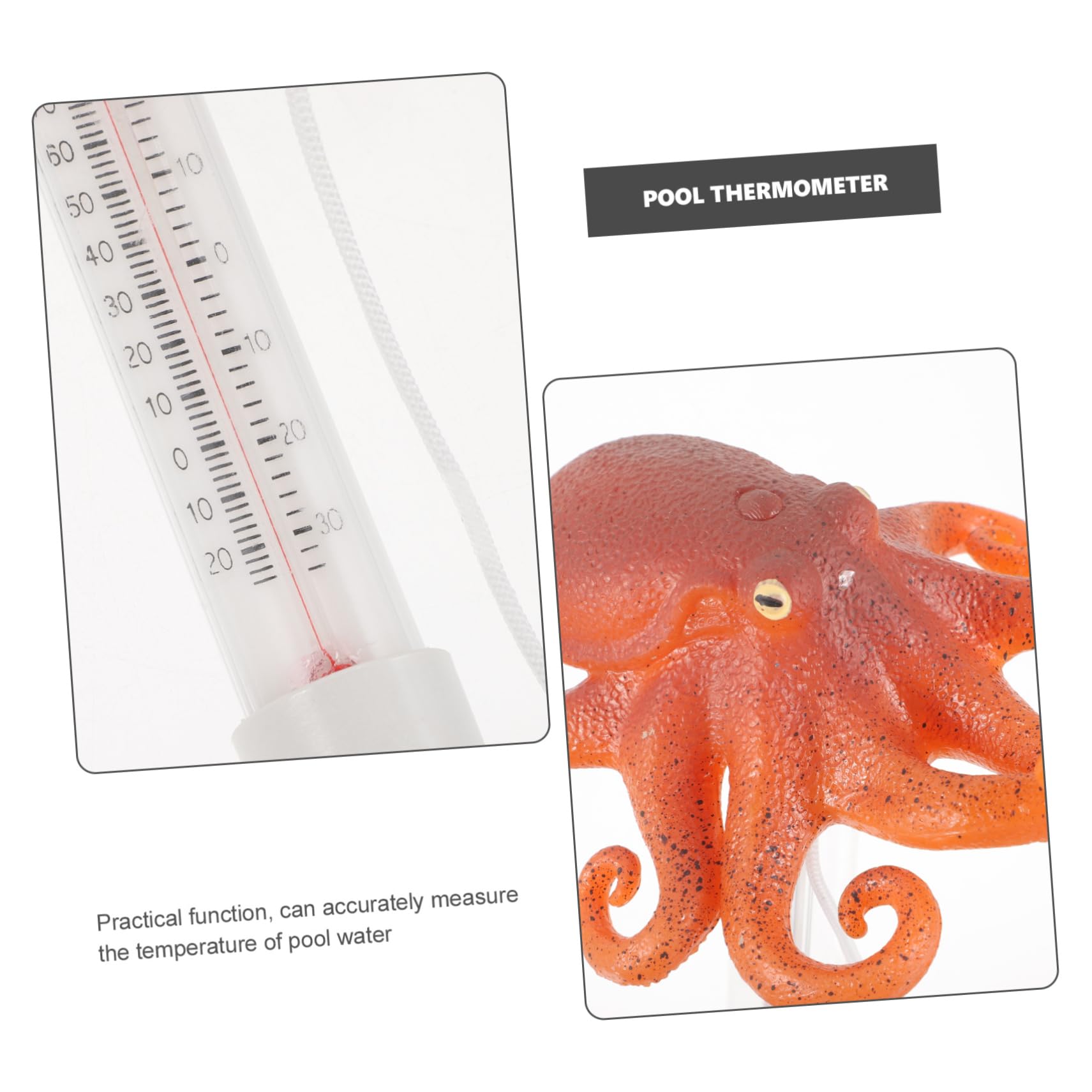KOMBIUDA Termometro Celsius e Piscina per Misurazione Plastico Galleggiante in Temperatura Rapida Gradi Fahrenheit Acqua per Stagni e Vasche Idromassaggio