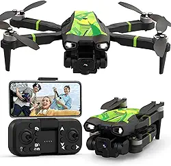 Morlyrctooy Mini drone M18 4K com motor sem escova, quadricóptero RC dobrável para adultos, posicionamento de fluxo óptico, modo headless