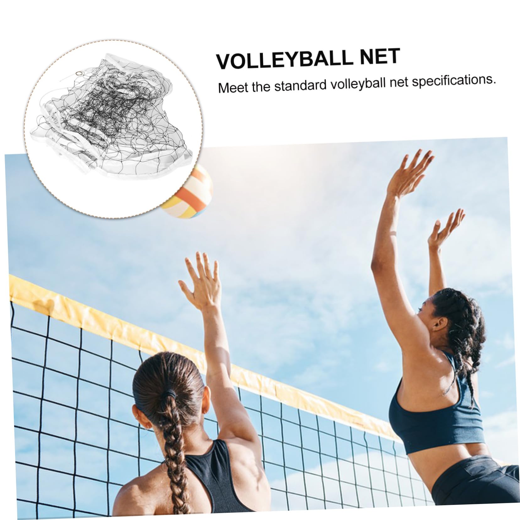 BCOATH Portable Heavy Duty Volleyball Net for Outdoor and Indoor Use for Backyard Beach Pool and Park Activities Easy to Transport Design for Fun Volleyball Training Sessions
