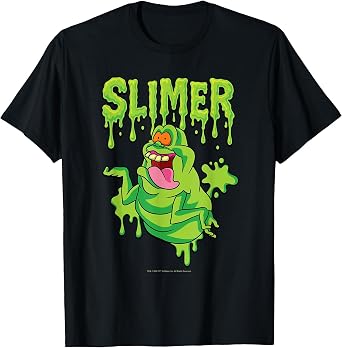 The Real Ghostbusters Ecto Green Slimer Retro 80s Cartoon T-Shirt