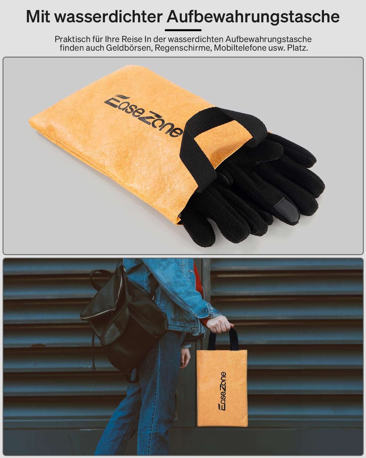 EaseZone guanti invernali uomo, guanti donna invernali, guanti touch screen invernali, guanti donna touch screen, guanti uomo touch screen, guanti invernali caldi, Guanti da sbarazzamento, corsa