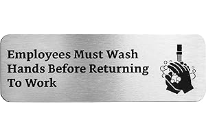 Employees Must Stop Crying Before Returning to Work Sign | Brushed Aluminum...