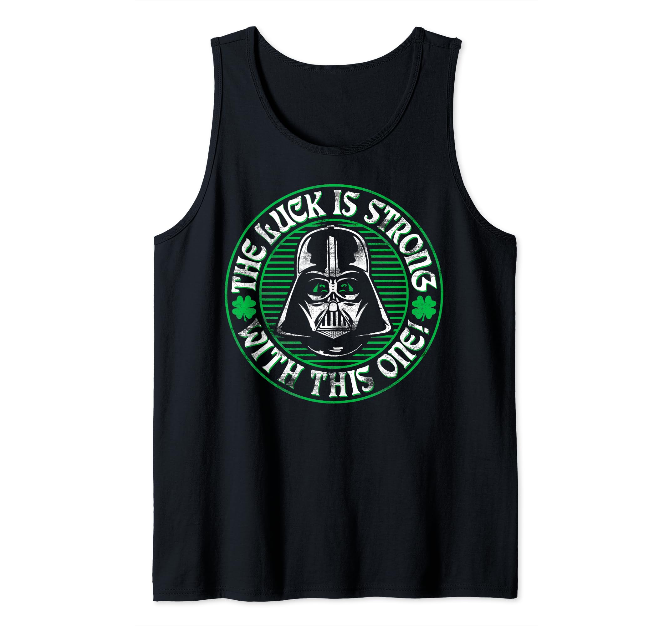 Star Wars Vader Luck Is Strong Saint Patrick Tank Top, Black
