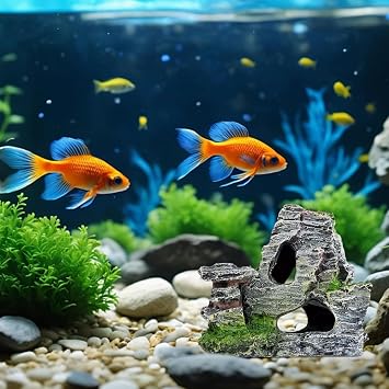 2Pcs Fish Tank Decorations, Aquarium Ornaments, Fish Tank Ornament Suitable for Aquarium Enthusiasts, Fish Breeders, Home Decoration Enthusiasts