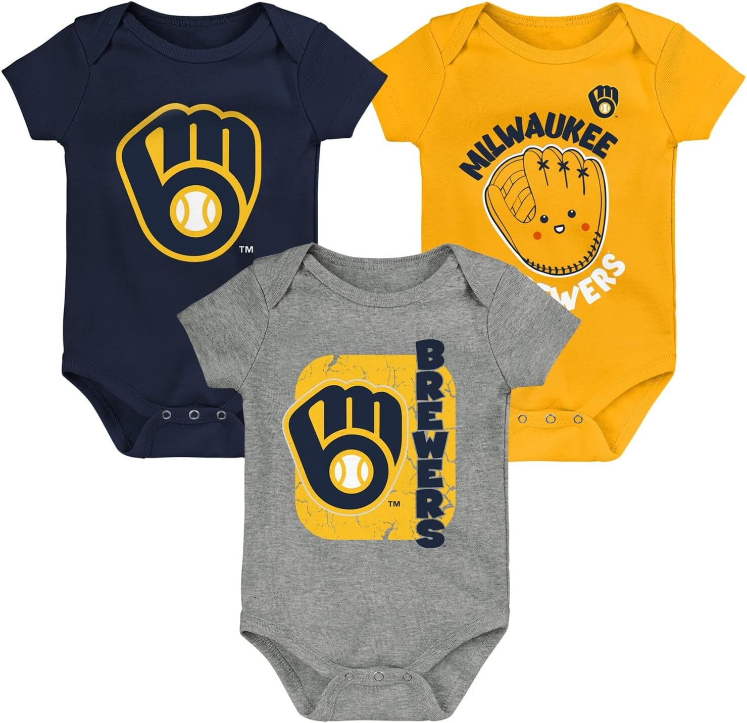 Outerstuff MLB Newborn & Infants 0-24 Months Change Up 3 Piece Onesie Creeper Romper Set : Sports & Outdoors