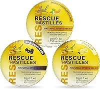 Vista 1 de Bach Rescue PASTILLES - Paquete de naranja y flor de saúco, grosella negra y limón, pastillas naturales para aliviar el estrés, esencia floral