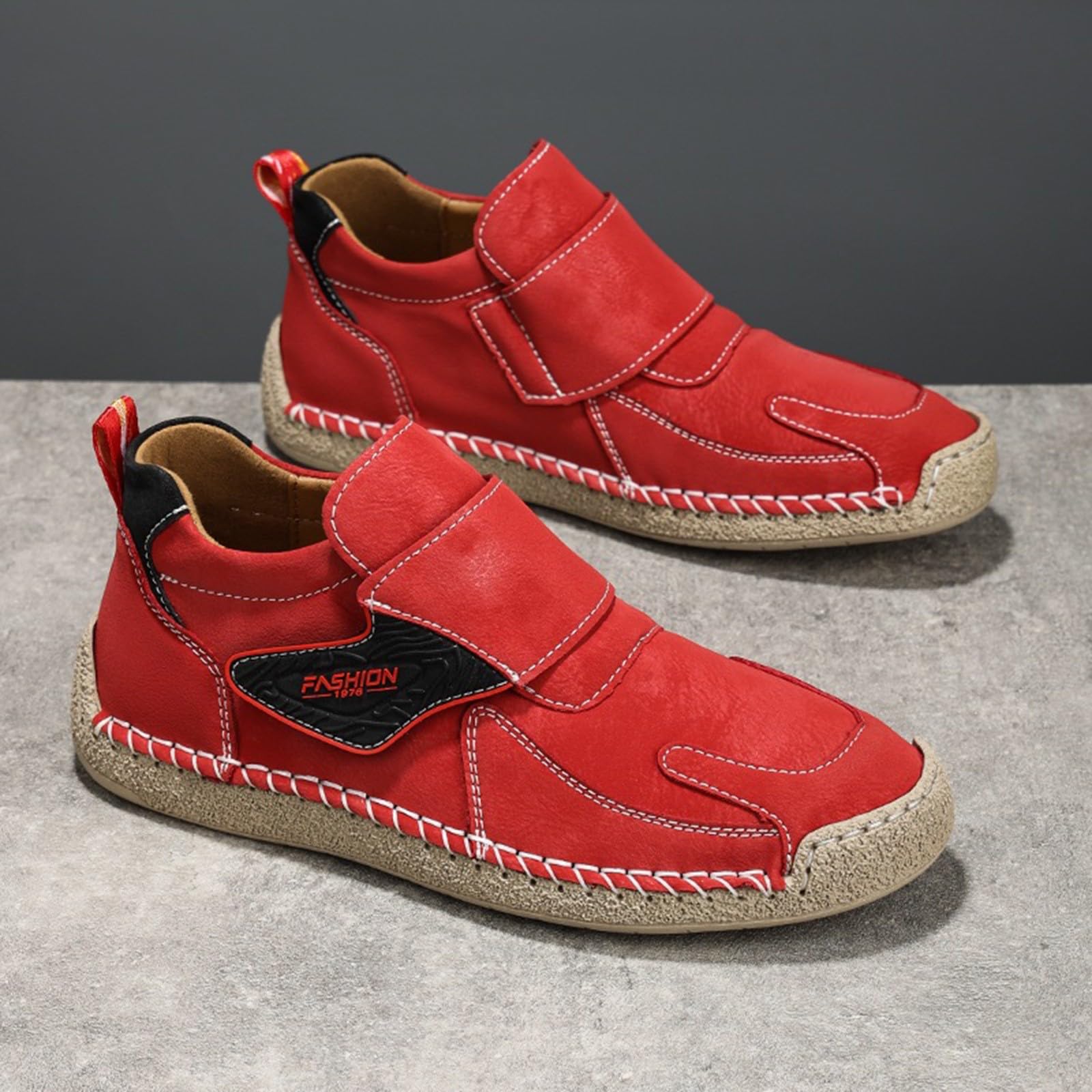 Zapatillas de caña media para hombre y mujer, con plano, Red, 39.5 EU