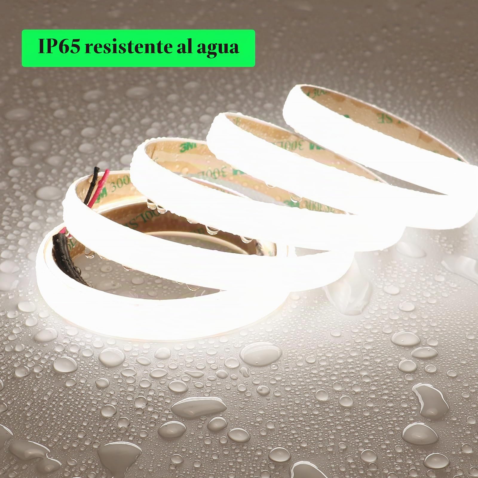 JOYLIT Doble File Difusión Tira LED 24V 5M Blanco Natural 4000K Impermeable 560LEDs/M Alta Densidad, CE UL PRO 24W/M 2100LM/M Súper Brillante Puntos Libres CRI 92 COB Tira Luce para Negocios, Hogar