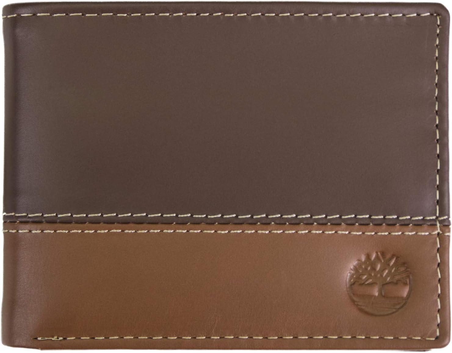 Men's Leather Passcase Trifold Wallet Hybrid