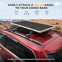 Vista 2 de Kit de montaje en cangrejo para panel solar BougeRV para autos con barras transversales, abrazaderas de techo para portaequipajes se ajusta a