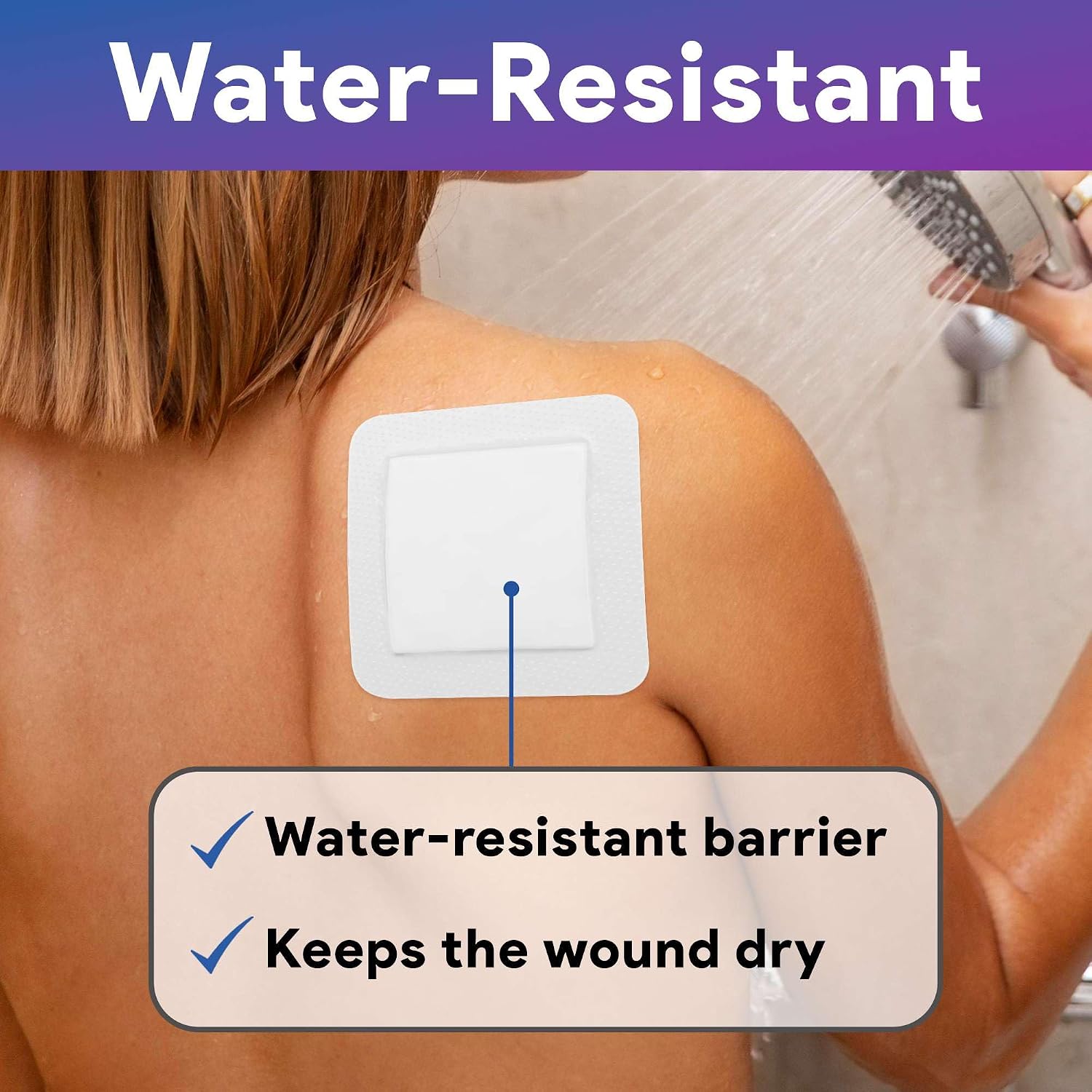Bordered Foam Silver Dressings for Wound Care 6"x6" - 10 Ag Foam Dressings for Moderate to Heavy Wound Exudate - Highly Absorbent and Water Resistant