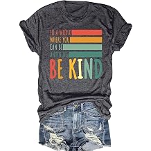 Be Kind Shirts for Women Heart Shape Reading Club Teacher T-Shirts Casual Short Sleeve Tee Tops