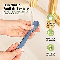 Vista 6 de KeaBabies Cucharas de silicona para bebés, alimentación autónoma de 6 a 12 meses, paquete de 3 utensilios de destete para bebés, cuchara