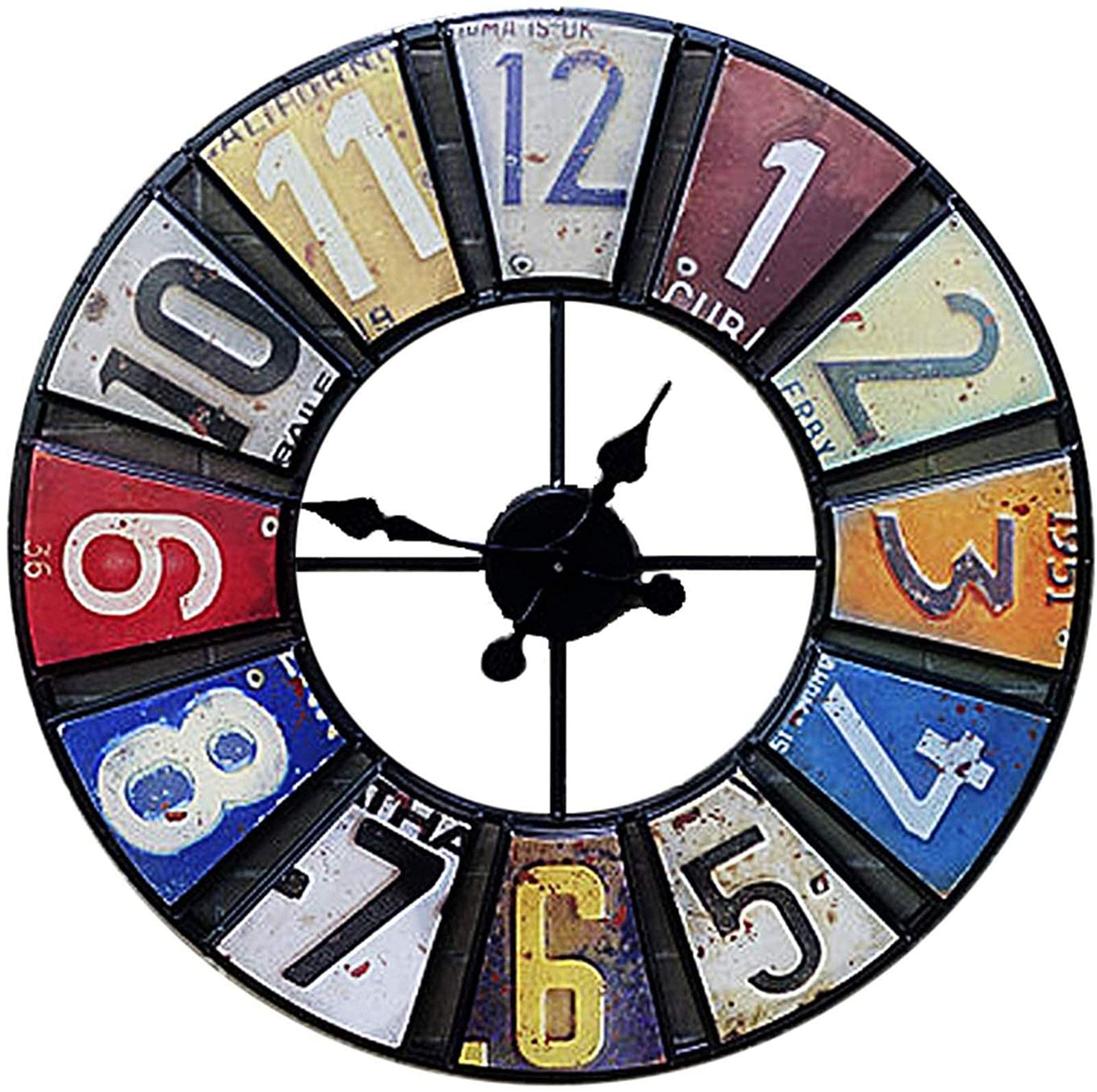 Jardin extérieur en fer forgé horloge murale rétro au design d'exception