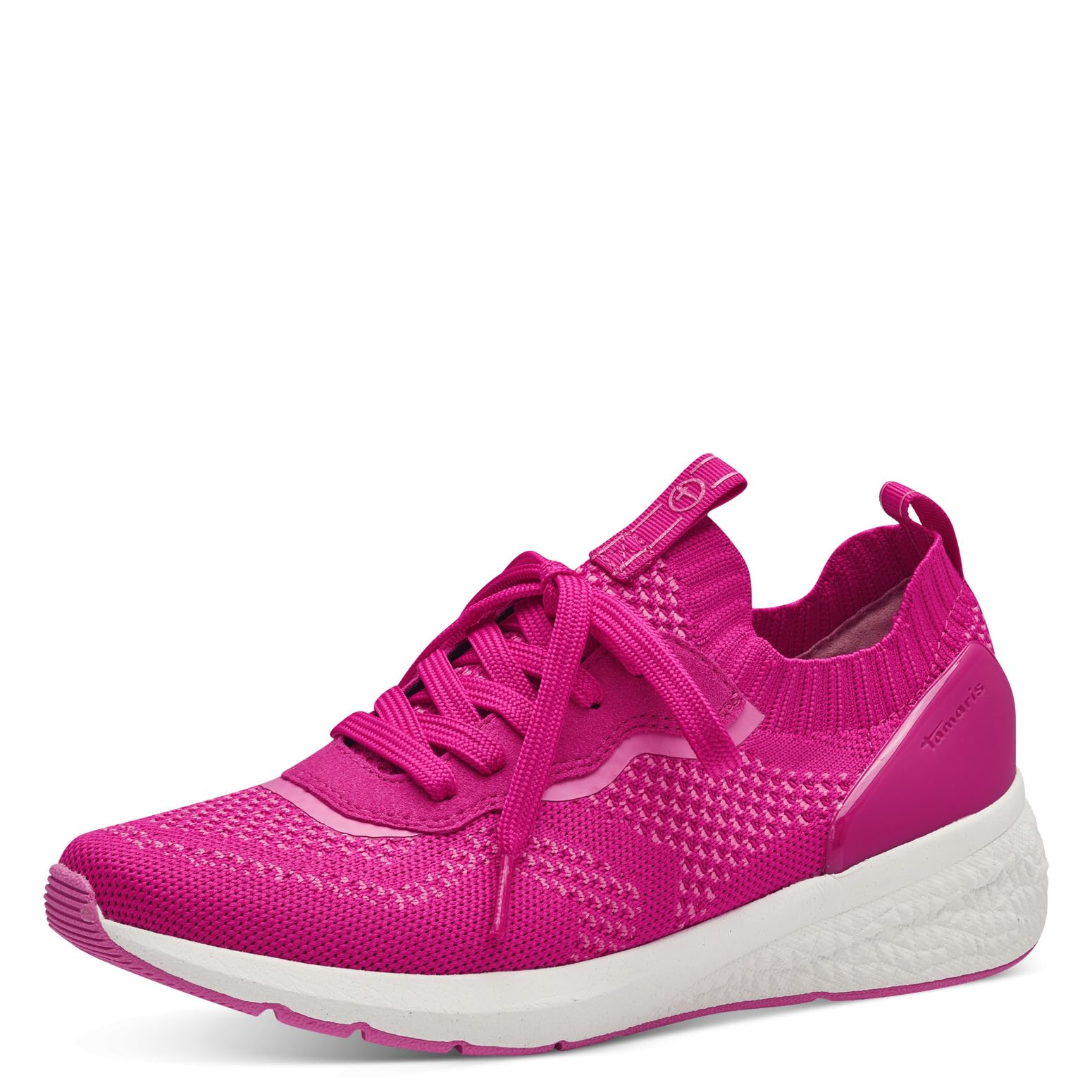 Tamaris Women's Vegan Sporty Lace-Up, Fuchsia, 3.5 UK