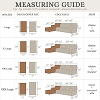 Vista 2 de HOMERILLA Fundas de Sofá Seccional para Sofá Seccional Sofá en Forma de L Funda Manta 2 Piezas en Forma de L Protector de Muebles para Mascotas