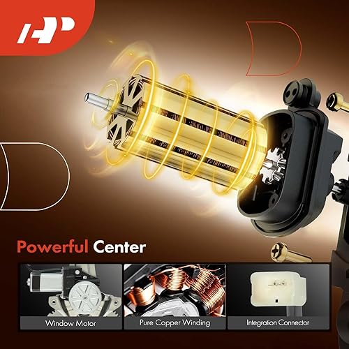 Miniatura 3 de A-Premium Elevalunas eléctrico con motor compatible con Toyota Highlander 2001-2007 Sport Utility, lado trasero izquierdo del conductor