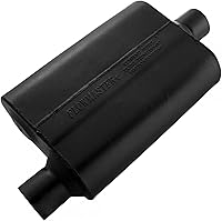 Flowmaster 40 Series Original Chambered Muffler 2.50” Offset In/2.50” Center Out - Aggressive Muscle Car Sound, 16-Gauge Steel (42541)