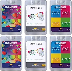 Lenço Mágico - Spray Slim Limpa Lentes 20ml Óculos Câmeras Celulares Lentes 290 Aplicações Antibacteriano Inodoro Sem Resíduos Notificado Anvisa