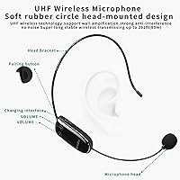 Vista 5 de SHIDU Mini amplificador de voz Altavoz Bluetooth portátil con micrófono inalámbrico UHF 10W 1800mAh sistema PA compatible con audio de formato MP3