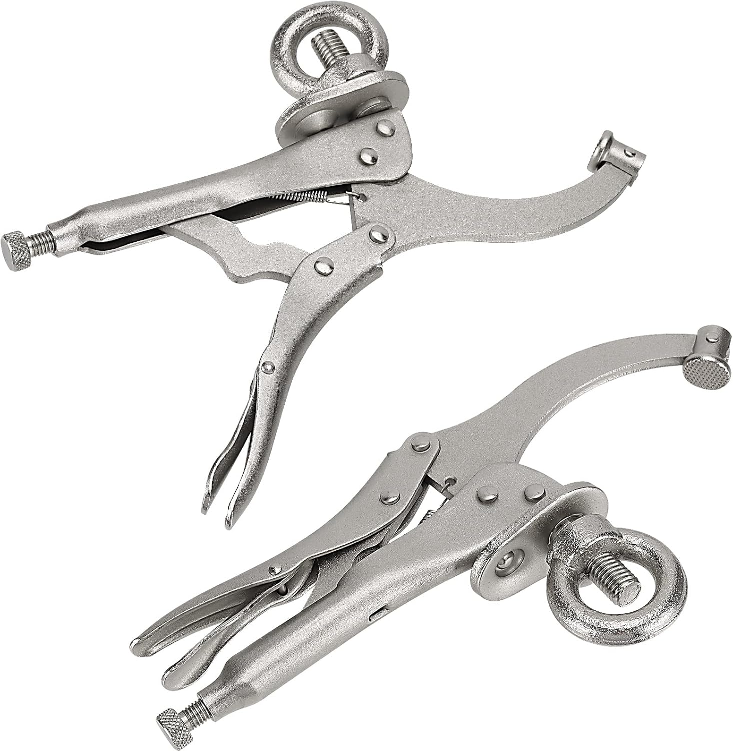 MUKLEI 2 PCS 9 Inch Drill Press Locking Clamp, Heavy Duty Drill Press Vise Grip Clamps for Fixed