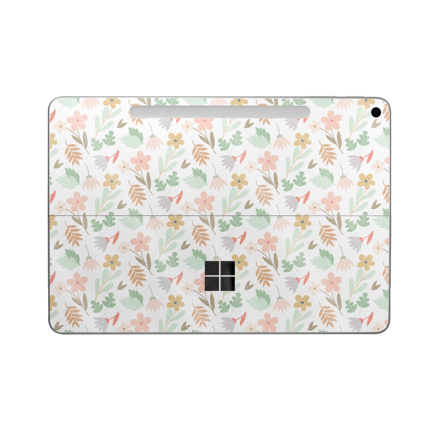 Glossy Glitter Tablet Skin Compatible with Microsoft Surface Pro 12" (2025) - Neutral Flowers - Premium 3M Vinyl Protective Wrap Decal Cover - Easy to Apply | Crafted in The USA by MightySkins