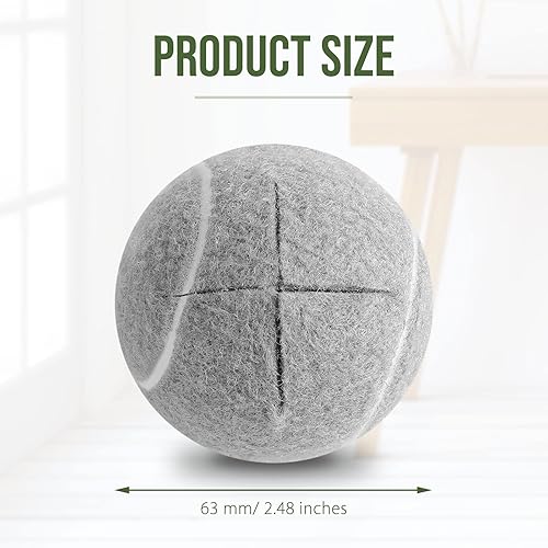 Miniatura 2 de Macarrie 60 pelotas de tenis precortadas a granel para sillas, cubiertas deslizantes resistentes de larga duración para muebles de aula, protectores