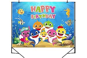 FUNTON Baby Shark Backdrop: Dive into an Enchanting Underwater Adventure