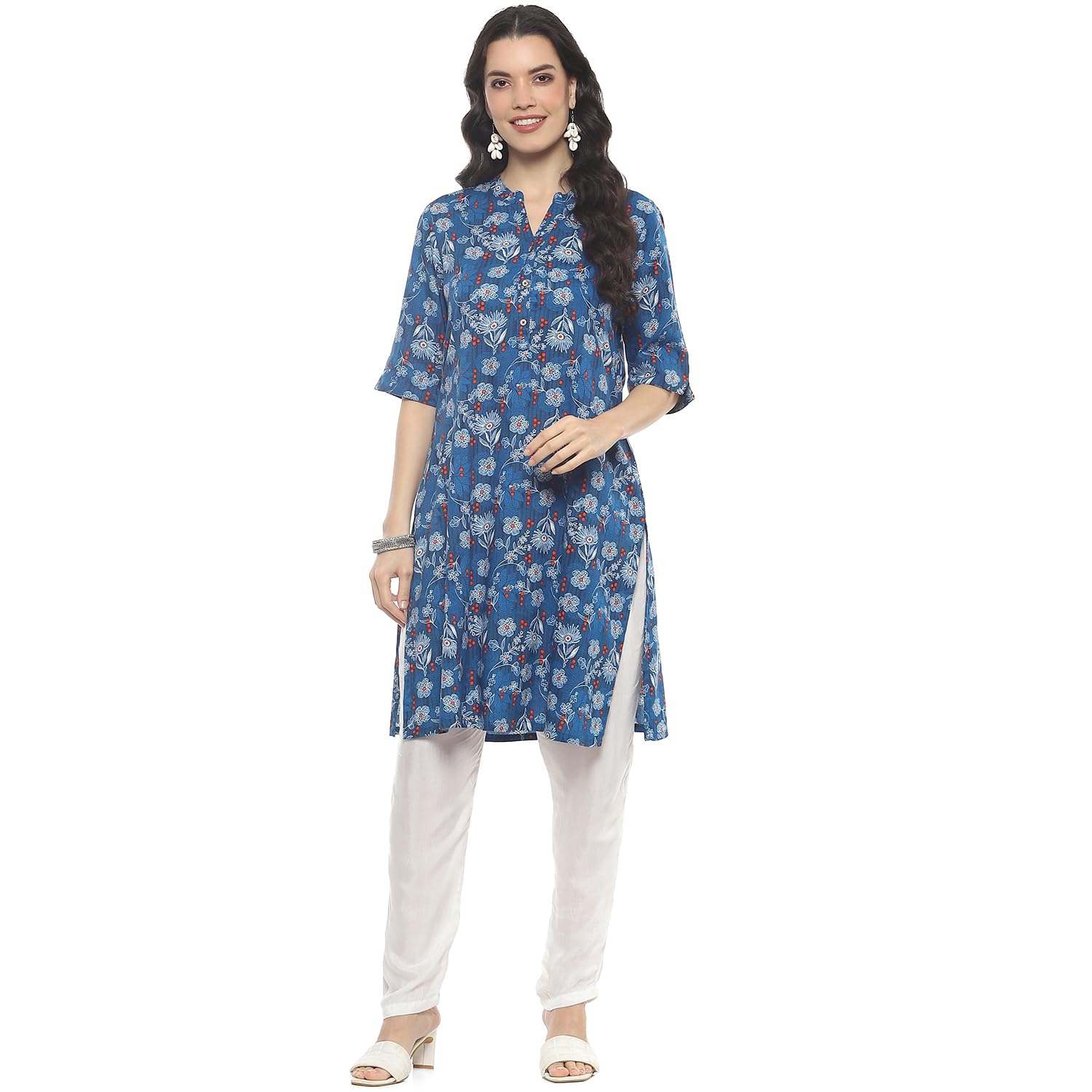 rangriti Navy Rayon Staight Kurta for Women-picture-7