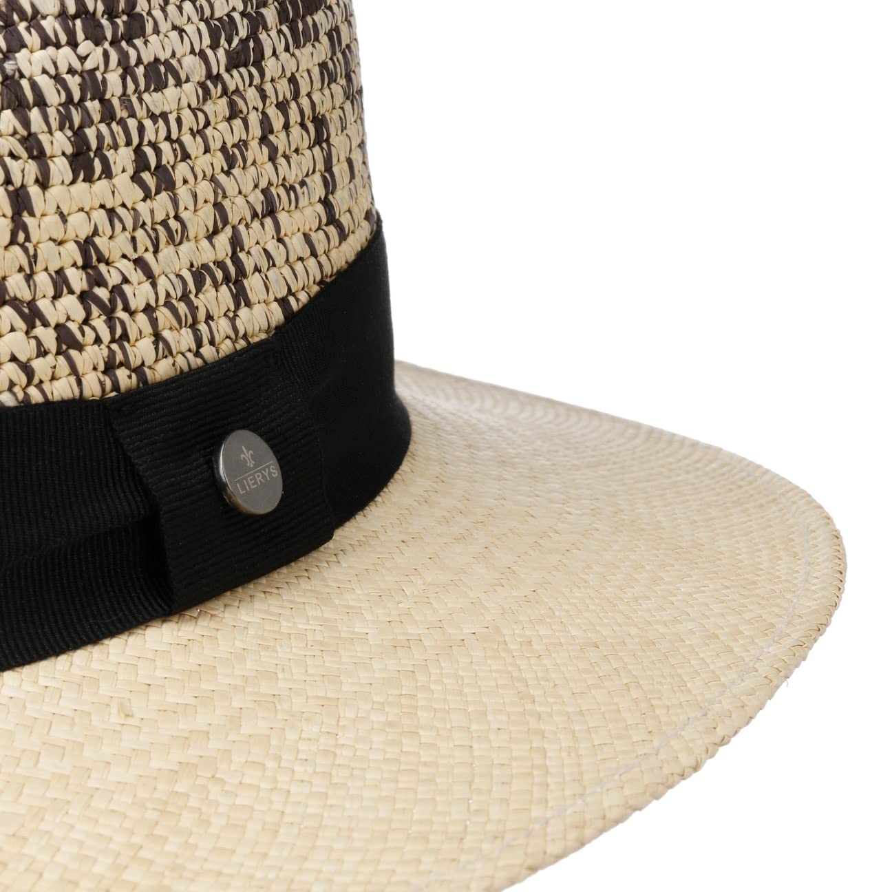 Lierys Twotone Crown Traveller Sombrero Panama Trenzado Brisa Unisex Primavera Verano
