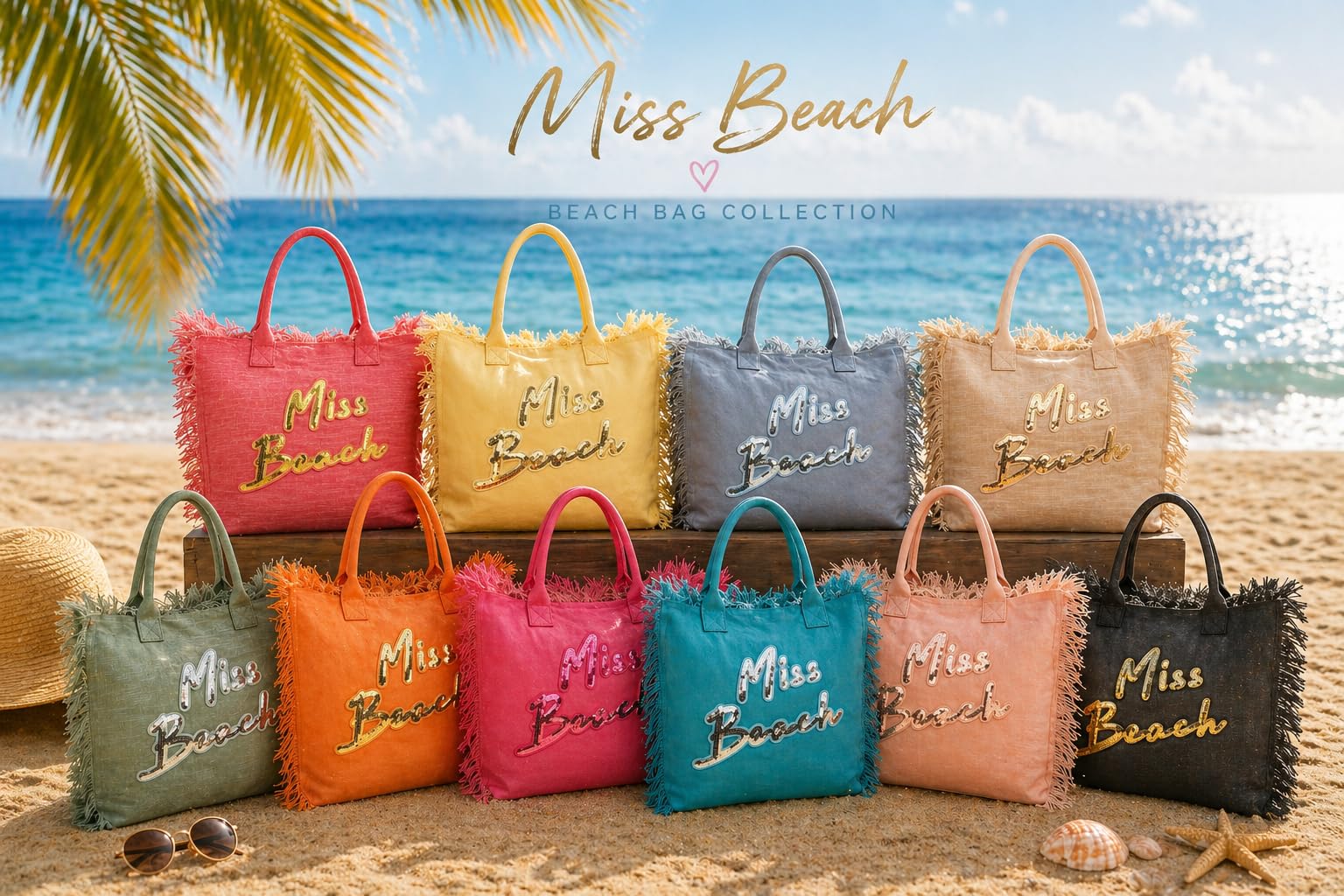 Borsa da Spiaggia Con Chiusura Zip per Vacanze - 29 o 17 Litri di Volume - Borsa Mare, da Picnic e a Tracolla in Tela