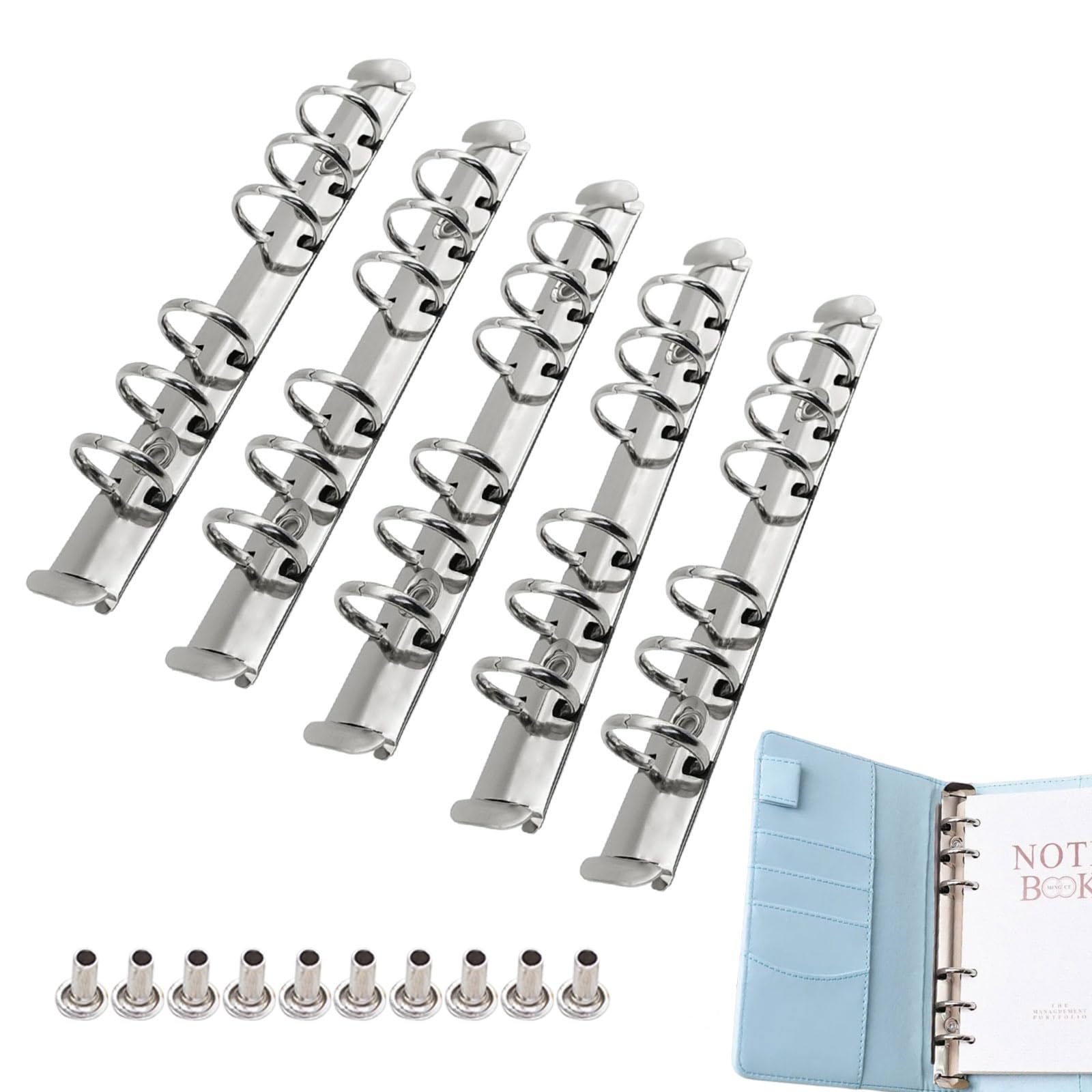 50 Anneaux De Reliure Métalliques - 35mm - Pour Classeurs, Rideaux, DIY, Porte-clés