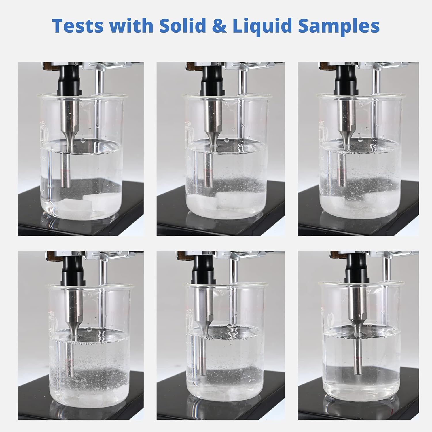 Handheld-Ultraschall-Homogenisator, 500 W, mit Ständer und 6-mm-Sonde, tragbarer Emulgator-Schallgerät-Prozessor-Mixer für Flüssigkeitsmischung und Dispersion